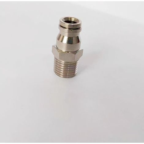 Raccord Rapide 6,35 mm (1/4"), Valve de Gonflage Universelle avec Filetage Extérieur 1/4 pour Pompe à Air, Compresseur et Pneus
