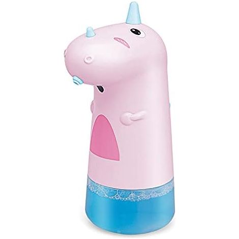 Distributeur de savon automatique en forme de licorne - 250 ml - Sans contact - Bouteille ABS - Salle de bain pour enfant - Rose (1/5)