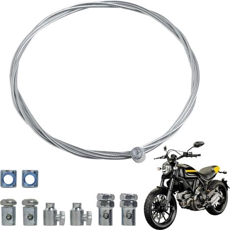1.3 mètres Câble d'embrayage Ø1.5mm Universel cable frein velo accelerateur de moto tout-terrain, Compatible avec Motos, Quads et Tondeuses - Kit de Réparation Durable et Polyvalent (1/5)