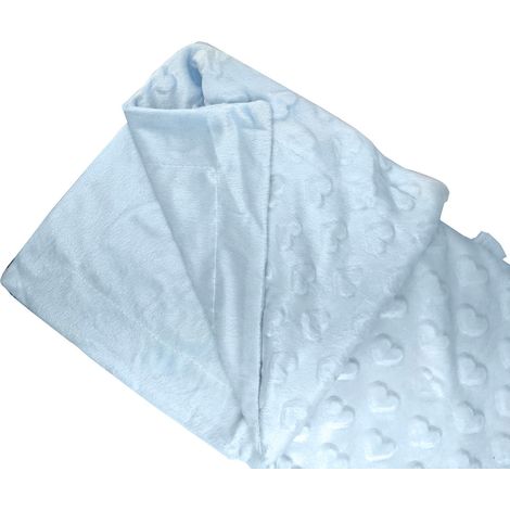 832189 Manta Nottediluna baby extra cálida con corazones en fibra aterciopelada   Color: Azul