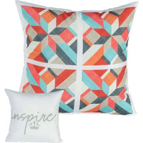 Primaster Wendekissen Boho 45 x 45 cm, weiß-bunt Wendekissen