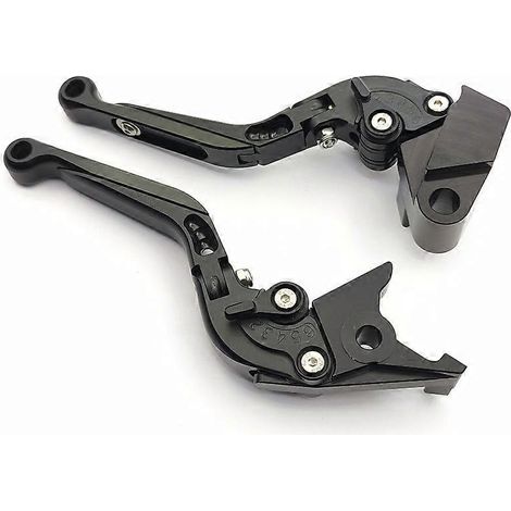 Modification pour moto Kawasaki Z650 2017-2022 : levier de frein, d'embrayage, de klaxon et de guidon réglables (entièrement noir). (1/5)