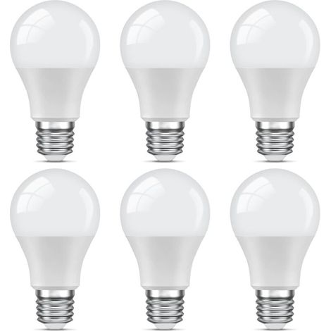 Filiyano-Lot de 6 ampoules LED E27, blanc froid 6000K, 9W (équivalent à 60W), 806LM, non dimmables, culot à vis, 220V-240V, pour usage domestique et (1/4)