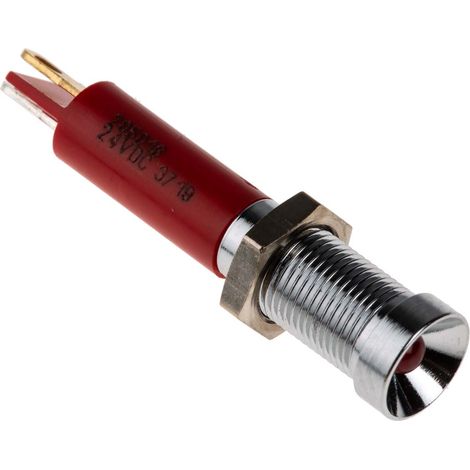 Voyant LED lumineux Rouge RS PRO, dia. 6mm, 24V c.c., taille de la lampe 3 mm ( Prix pour 1 )