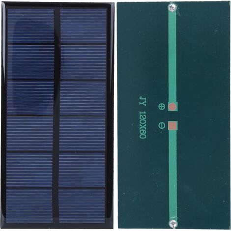 Panneau solaire portable en silicium cristallin 1W 3V pour chargeur d'alimentation DIY en extérieur (1/5)