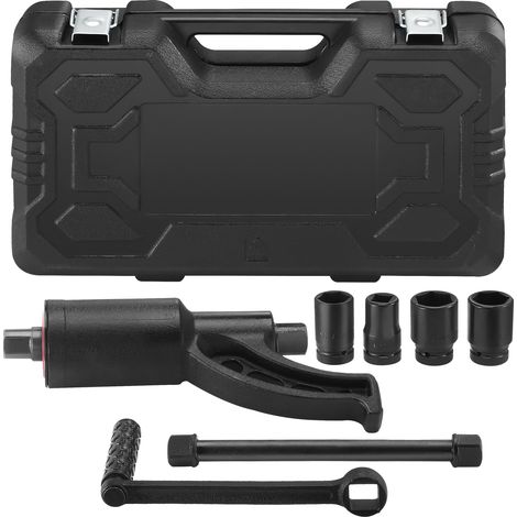 VEVOR Cle Multiplicateur de Couple 25,4 mm Rapport 1:58 Multiplicateur de Force avec 4 Douilles Coffret Demultiplicateur de Couple en Acier Allie pour Demontage d’Ecrou de Roue Voiture Atelier Garage
