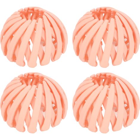 4 pinces à cheveux nid d'oiseau rétractables brillantes pour chignon, accessoires cheveux femmes et filles (1/5)