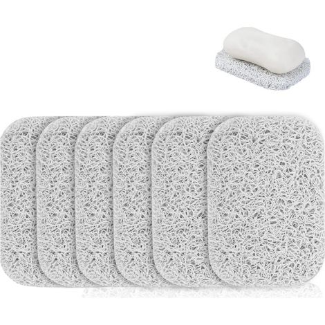 Lot de 6 supports pour porte-savon, porte-savon en barre pour douche, cuisine, salle de bain, voyage, hôtel, fournitures de nettoyage (1/5)