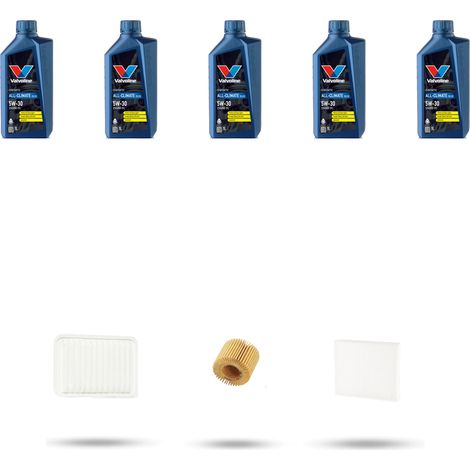 Kit tagliando 3 FILTRI e 5L OLIO compatibile con Toyota Avensis III (T27) 1.8 16v 108kw Dal 2009 (1/5)