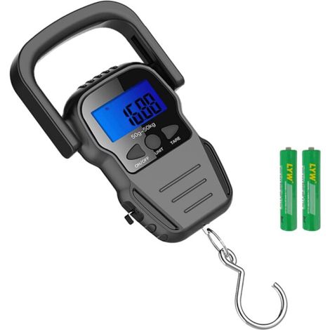 Pèse-Bagage Électronique LCD – Portable avec Ruban, Piles Incluses, Idéal Voyage/Pêche (1/5)