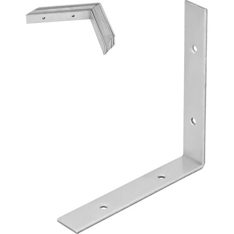 Conector angular de construcción para carpintero, acero galvanizado, 150x150x25 mm, 12 unidades.