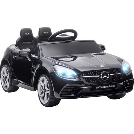 Voiture électrique Mercedes SLC 300 sous sous licence officielle pour enfants, avec télécommande, en polypropylène et métal, 107 x 62,5 x 44 cm, noire