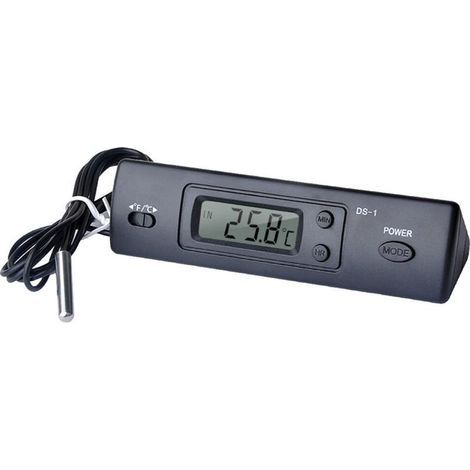 Thermomètre de voiture à écran LCD avec sonde externe pour surveillance de la température intérieure et extérieure (1/2)
