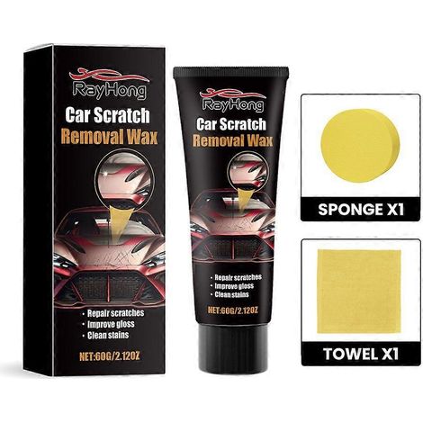 Pâte de réparation des rayures de voiture, pâte professionnelle pour effacer les rayures, 120 ml (1/4)