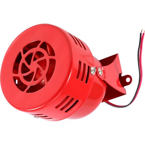 Sirène d'alarme 12V pour voiture, camion, moto, klaxon électrique puissant 50s, rouge, avertisseur sonore (1/5)