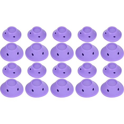 20 Bigoudis en Silicone pour Ondulations Naturelles, Rouleaux à Cheveux en Forme de Champignon pour Coiffure à Domicile, Lot pour Femmes (1/5)