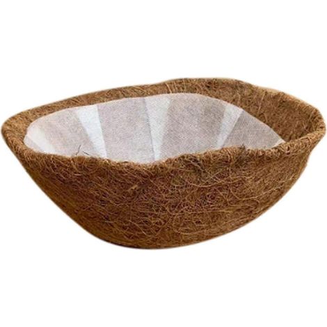 Doublure demi-ronde, doublure de rechange ronde en fibre de noix pour paniers suspendus, jardinières et pots de fleurs-30cm