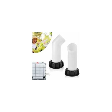 Pcs Buse de Réservoir d'eau Valve Bouchon de Robinet IBC Bec de Vidange avec Écrou Rallonge de Tuyau de Bec Raccord de Vanne Extension pour Raccords de Tuyaux d'eau de 1000L Pluie Arrosage - Crezuo (1/4)