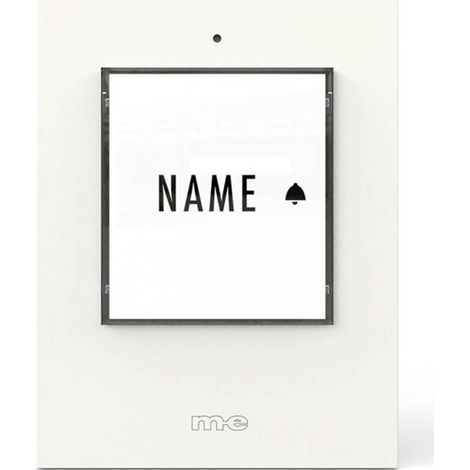m-e modern-electronics 41430 Tasto per campanello Illuminato , con targhetta Bianco