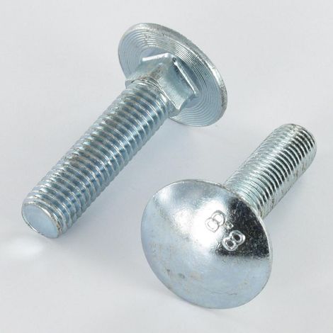 TRCC JAPY tête ronde collet carré M12X50 Filetage total Classe 8.8 Acier zingué-1 pièce