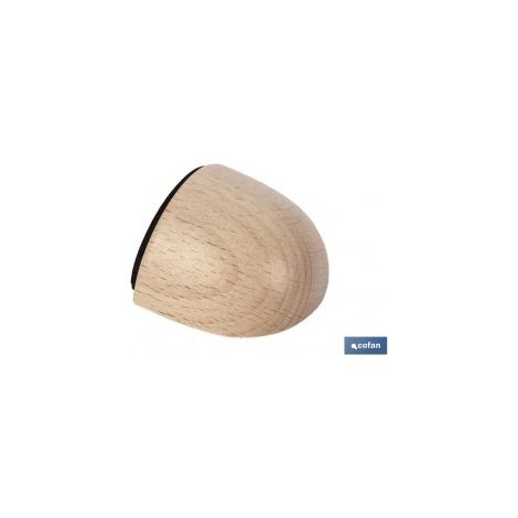 Pack mit 12 ovalen Klebepuffern in Buchefarbe