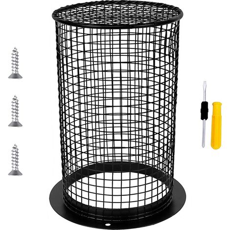 Panier de Protection pour lampe Chauffante Reptile 11 virgule 5 x 15 x 9 virgule 5cm Grille de Protection de lampe en fer pour lampes de 95 mm 15 cm (1/4)