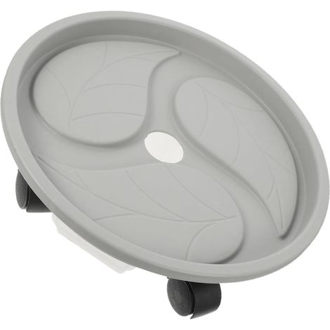 Support Pot Fleurs Rond avec roulettes et Bac de Récupération Eau Déplace-Pots Stable et Résistant pour Balcon et Jardin Charge (1/5)