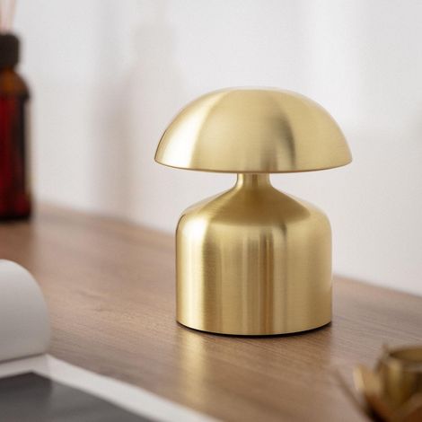Lámpara de Mesa LED Portátil con Batería USB Recargable Ibbie Dorado (1/4)