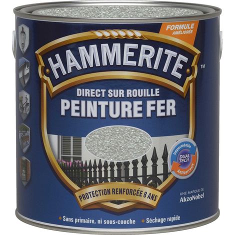 Peinture Direct Sur Rouille Forgée Acier Brossé 2,5 L - Hammerite