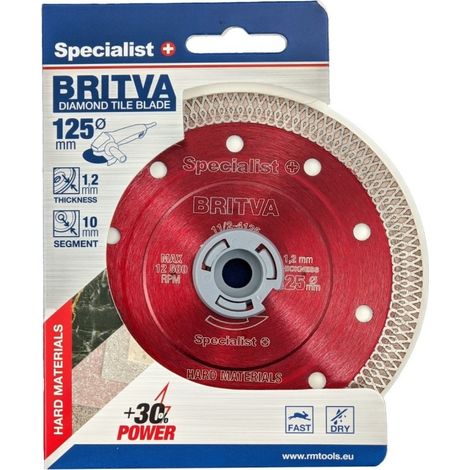 Disque a meuler diamant Specialist BRITVA 11/2-4125 125 mm