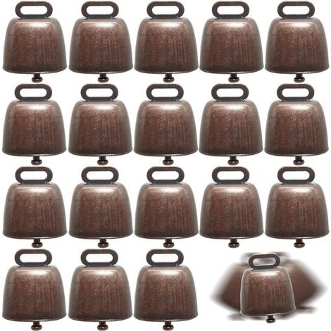 18 teiliges Glockenset für Weidevieh, Pferde und Schafe Kleine Glocken, laute Bronzeglocken für Bauernhöfe, weitreichende Eisenglocken für Pferde (1/5)