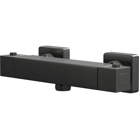 Colore Square Gunmetal Grey Thermostatic Bar Shower Valve (1/5)