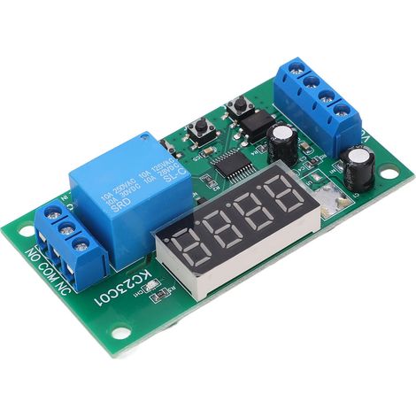 Carte relais de comptage d'impulsions multifonctionnelle, plage de mesure de 0,1 s à 9 999 999,9 s, précision de 0,01 s, module relais 1 canal, 12 V (1/5)