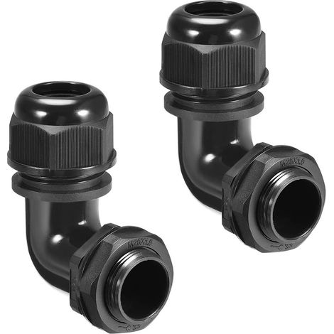Presse-étoupe M25 étanche à 90° Joint 10mm-16mm Dia câble 2Pcs (1/4)