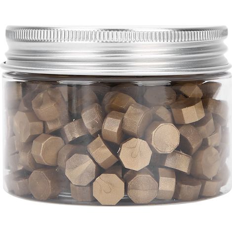 200 sceaux octogonaux en cire à cacheter, parfaits pour l'emballage de bouteilles, enveloppes, documents et invitations de mariage. Finition or mat. (1/5)