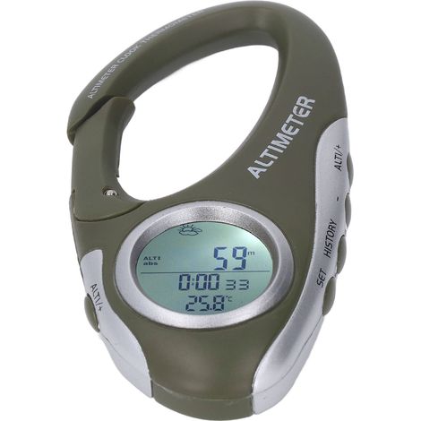 Digitaler Höhenmesser, Multifunktionsbarometer, ABS-Gehäuse mit Hintergrundbeleuchtung, Höhenmessung für Outdoor-Sportarten (1/5)