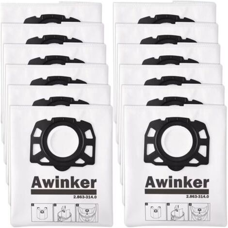 15 Sac pour Karcher KFI 357 KWD1 KWD2 KWD3 WD2 Plus WD3 WD 2 Plus WD 3 MV 3 SE 4001SE 40 SE 4002 (1/4)