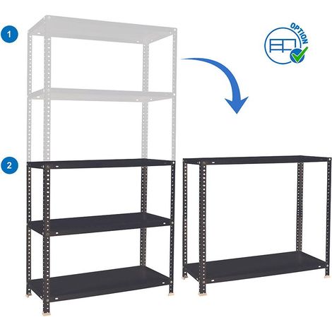 Simonrack Metallregal Anthrazit 5 Ebenen Robust