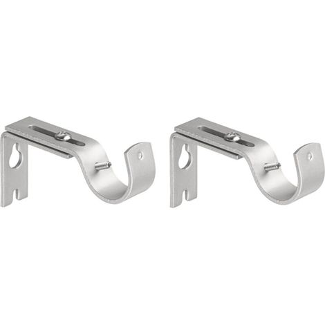 2er-Set verstellbare Wandhalterungen, Nickel (1/5)