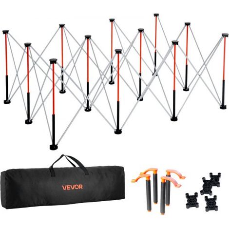 Banco de Trabajo Plegable Portátil, Banco de Trabajo 1865 x 1261 x 733 mm con Bolsa de Almacenamiento (Tablero no Incluido), Capacidad de Peso de 2041 kg para Garaje, Taller y Exterior (1/5)