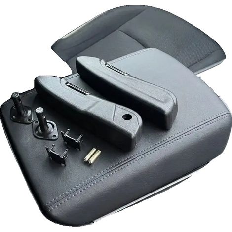 Bracciolo per seggiolino auto, universale, regolabile in altezza, nero (1/5)