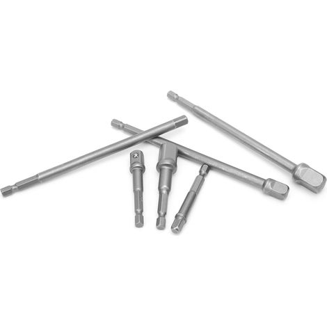 6-teiliges Set mit Antriebsverlängerungsstange, elektrischem Sechskantgriff, Ratschenschlüssel, verlängerter Stange und Hardware-Werkzeugen (1/5)