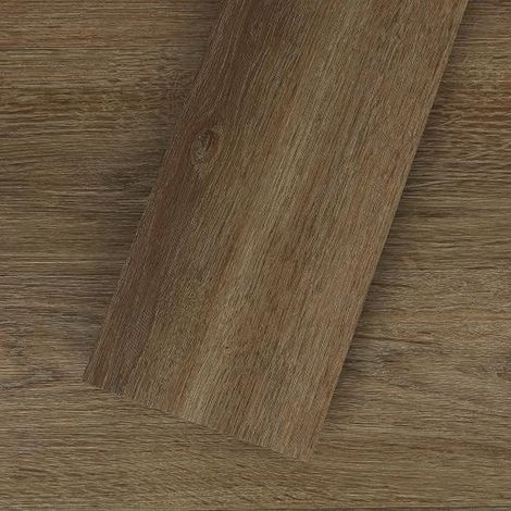 Self Adhesive Vinyl Flooring - Wood Look - Waterproof - Oak Brown Almond - 6" x 36" - 16 Planks - Coverage 2.24m2 (1/5)