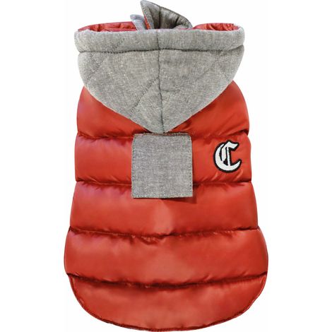 30 cm: Giubbotto imbottito impermeabile trapuntato double face con cappuccio modello Ready per cani