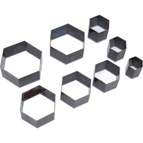 Kit de 8 moules à perforer le cuir à faire soi-même : poinçon hexagonal creux en acier à haute teneur en carbone, adapté aux tissus superposés et à la fabrication de bijoux. (1/5)