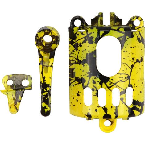 Ensemble de 3 coques modifiées à faire soi-même pour tondeuses à cheveux électriques : couvercle de moteur et d'interrupteur (jaune) (1/5)