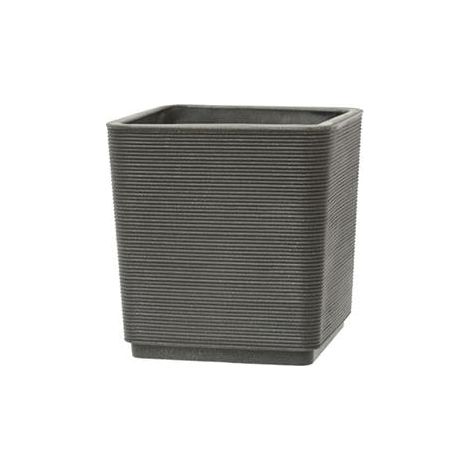 TeraPlast Vaso quadrato Thar 38 Dot Ash Plastica Riciclata
