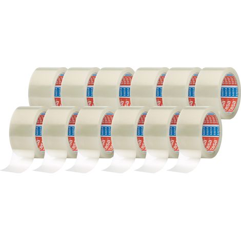 Lot de 2 — Pack de 12 rouleaux (tesapack 64014 Strong - Transparent - 6 Rouleaux de 66m) (1/5)