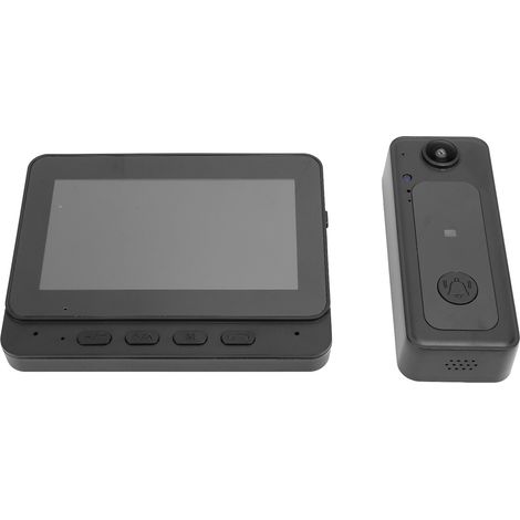Sonnette vidéo intelligente avec écran 4,3 pouces, grand angle 170°, vision nocturne LED, caméra HD 8 MP et Bluetooth sans fil. (1/5)
