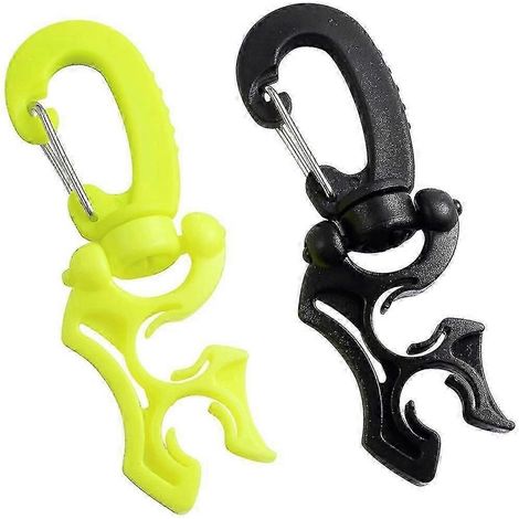 2er-Pack Tauchschlauchclips, Doppel-Schlauchhalter für Tauchjackets mit Schnappverschluss-As shown